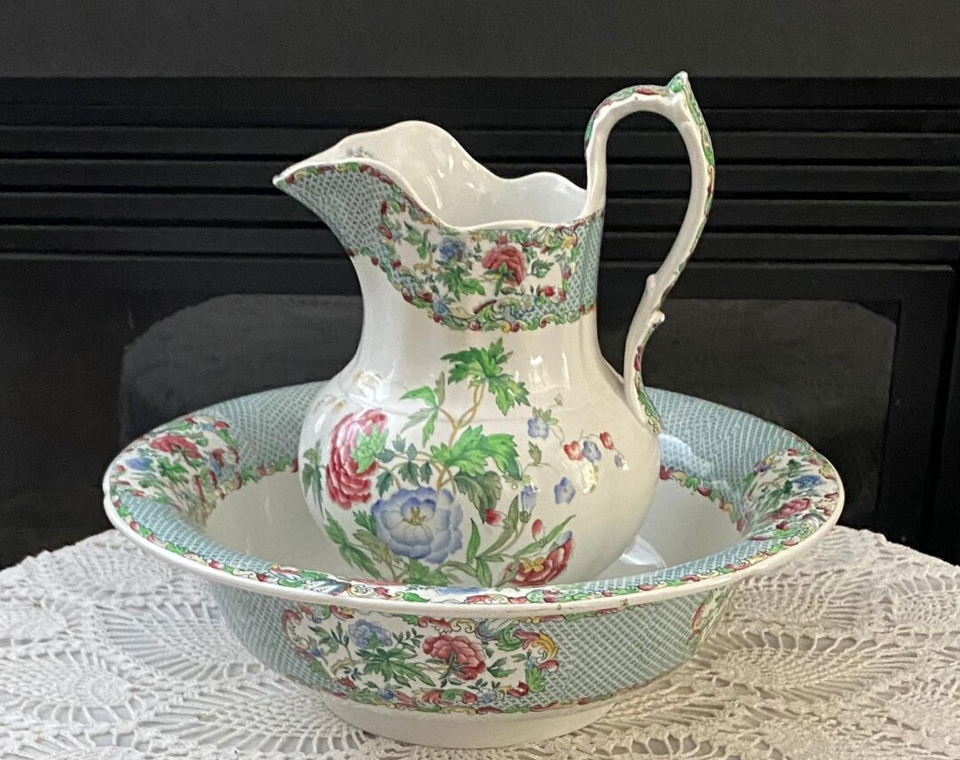 Spode Pitcher Vintage Spode Pitcher and Basin - Etsy