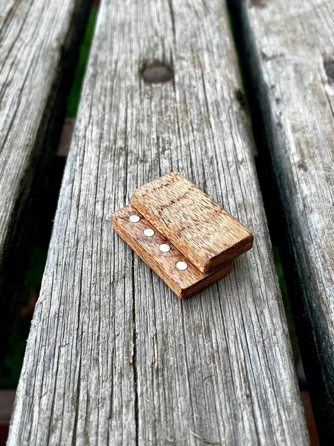 EDC Magnetic Wooden Slider – Wallaba Wood Fidget – Minimalist Natural ...