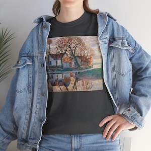 Farm near Duivendrecht (1916) by Piet Mondrian, art t-shirt, art apparel, art lover present, art print fashion