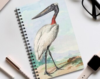 Jabiru Bird Art Journal, Vintage Art Stationery
