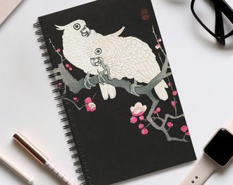Ohara Koson Cockatoo Plum Blossom Art Journal – Lined, Dot Grid, Task