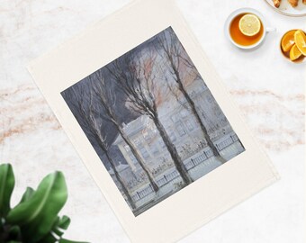 Aert Schouman Art Tea Towel, The Hague Fire, Organic Cotton Kitchen Linen