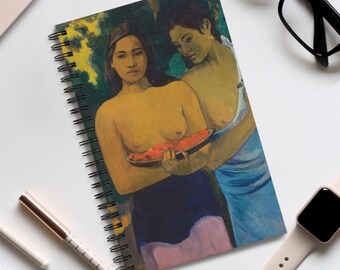 Paul Gauguin Two Tahitian Women Art Journal, Vintage Art Stationery