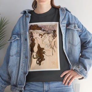 Salon des Cent poster (1896) by Alphonse Maria Mucha, art t-shirt, vintage art, art apparel, art lover present, art print fashion