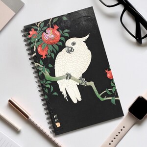 Cockatoo and Pomegranate Art Journal, Ohara Koson Art Print
