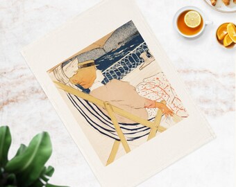 Toulouse-Lautrec Art Tea Towel, Organic Cotton Kitchen Linen