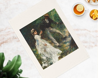 Renoir La Promenade Art Tea Towel – Organic Cotton Kitchen Linen