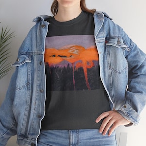 Red Flamingoes, study for book Concealing Coloration in the Animal Kingdom (ca.1905-1909) by Abbott Handerson Thayer, art shirt, art apparel