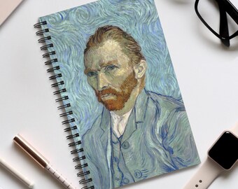 Van Gogh Self-Portrait Spiral Notebook, Art Journal