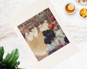 Quadrille at the Tabarin Ball Organic Cotton Tea Towel, Art Lover Gift