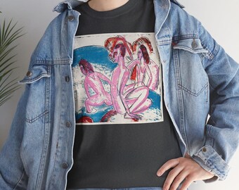 Ernst Ludwig Kirchner Art T-Shirt, Three Bathers Vintage Print