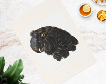 Cockatoo Art Tea Towel - Organic Cotton Kitchen Linen