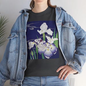 Irises by Kogyo Tsukioka, art shirt, vintage art, art apparel, art lover present, art print fashion