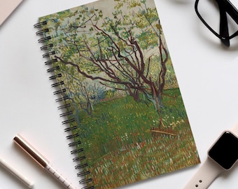 Der blühender Obstgarten von Vincent van Gogh, Kunstjournal, Kunststationär, Geschenk für Kunstliebhaber