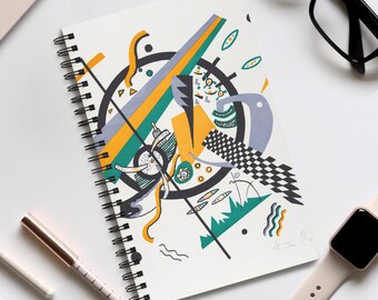 Diario d'arte Kandinsky, Piccoli mondi astratti, Carta da lettere d'arte vintage