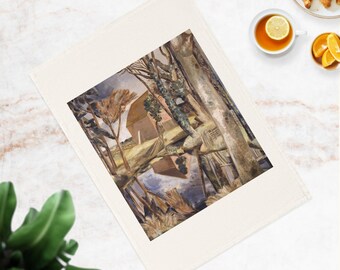 Paul Nash 'Oxenbridge Pond' Art Tea Towel – Organic Cotton Kitchen Linen
