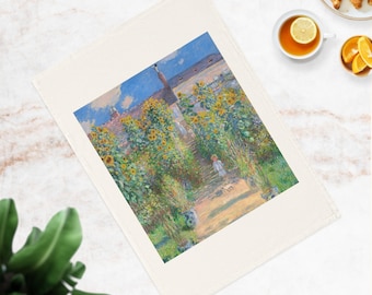 Monet's Garden Art Tea Towel – Organic Cotton Kitchen Linen