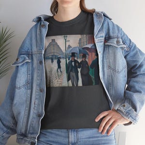 Paris Street Rainy Day (1877) by Gustave Caillebotte, art t-shirt, vintage art, art apparel, art lover present, art print fashion