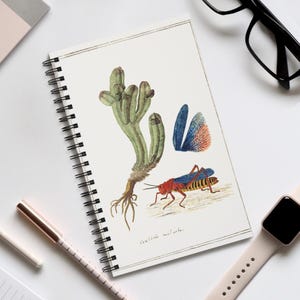 Pagoda Jade Plant Grasshopper Journal, Botanical Art Notebook