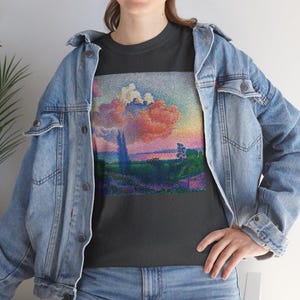 The Pink Cloud by Henri-Edmond Cross, art shirt, vintage art, art apparel, art lover present, art print fashion