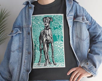 Greyhound by Moriz Jung, Art shirt, vintage art, art apparel, art lover present, art print fashion, wearable art