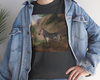Zebra Art T-Shirt, Jacques-Laurent Agasse Vintage Print Fashion