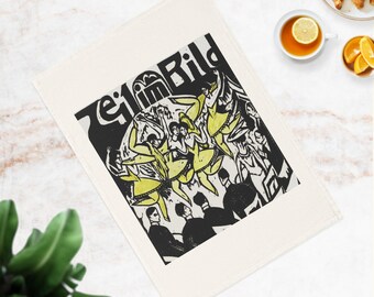 Ernst Ludwig Kirchner Art Tea Towel, Dancers, Eco Friendly Kitchen Linen
