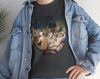Das türkische Bad (1863) von Jean Auguste Dominique Ingres, Kunst-Shirt, Vintage-Kunst, Kunstkleidung, Geschenk für Kunstliebhaber, Kunstdruck Mode