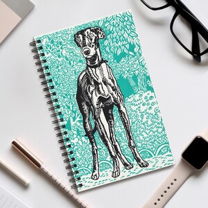 Greyhound Art Journal, Moriz Jung Vintage Art, Dog Lover Gift