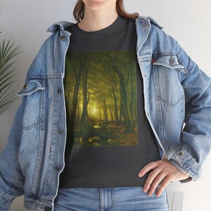 Evening in the Woods by Worthington Whittredge, art shirt, vintage art, art apparel, art lover present, art print fashion