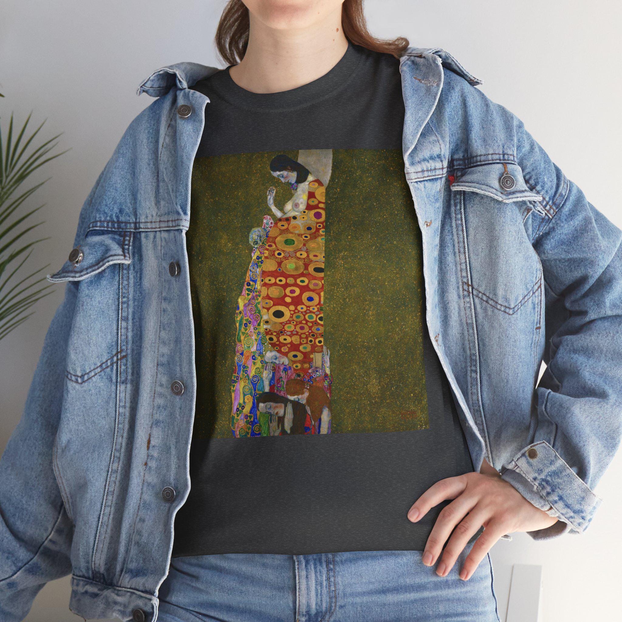 グスタフ・クリムト「希望II」アートTシャツ、ヴィンテージアート
