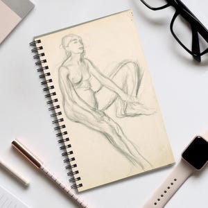 Edgar Degas Figure Studies Art Journal, Vintage Art Print