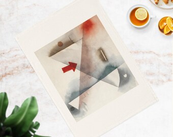 Chimes (1928) by Paul Klee - Organic Cotton Art Tea Towel, Eco Friendly Kitchen Linen