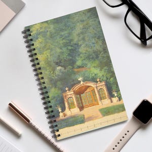 Garden Pavilion Art Journal, Jules Lachaise Landscape, Vintage Stationery