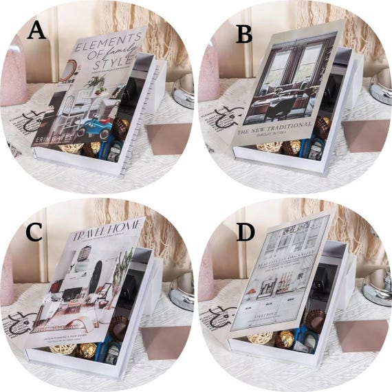 Boîte De Rangement En Forme De Livre | Organisateur Caché | Faux