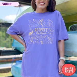 Comfort Colors Respect The Locals Cryptid Shirt, Bigfoot Tee, Cryptid Lover Gift, Funny Cryptid Shirt, Mothman Tee, Nessie Lover Gift image 14