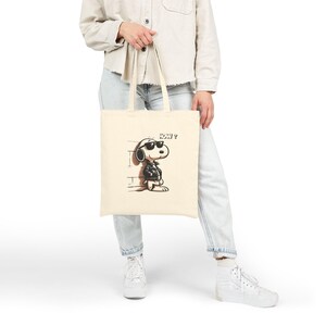 Chill Lynx - Cool Cartoon Vibes - Cartoon Tote Bag - Cute Tote Bag - dog bag - Dog Tote Bag - Cute Dog Bag