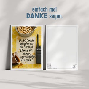 Postkarte für Setrunner | Dank an Film-Praktikant:innen | DIN A6 | Leinenstruktur-Karton