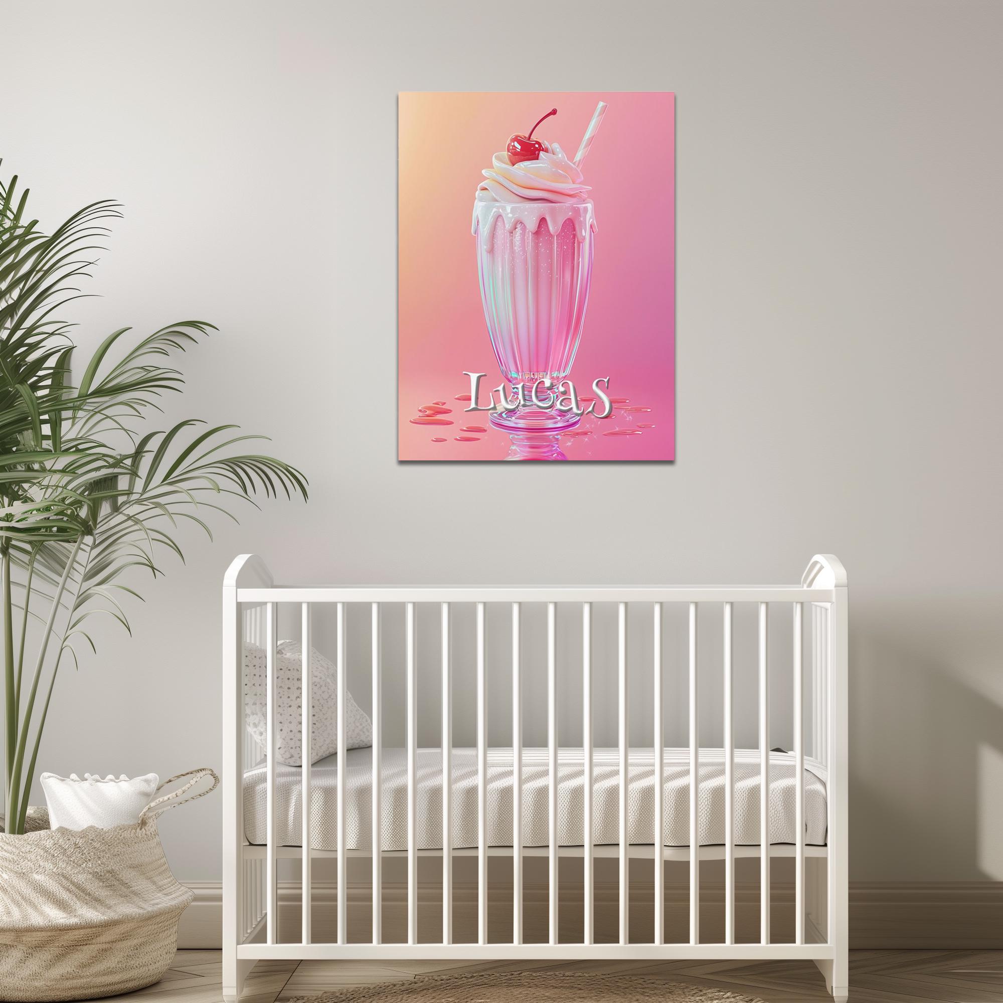 Personalized Milkshake Poster for Kids Poster – Engaging Art Print