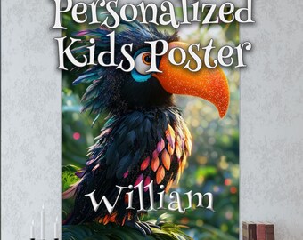 Personalized Toucan Poster for Kids Poster – Early Learning Art – Personalized Keepsake Poster – Inspires Imagination – Educational Wall Art