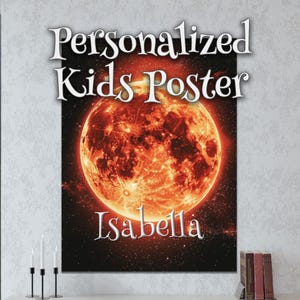Personalized Lunar Eclipse Poster for Kids Poster – Creative Room Decor – Inspires Imagination – Educational Wall Art – Custom Poster Design
