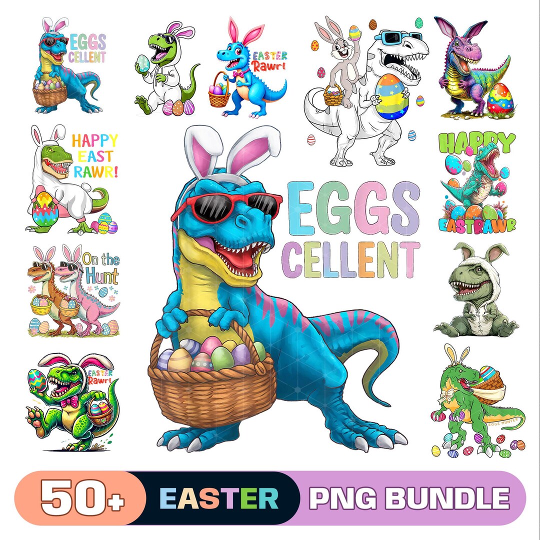 Happy Easter 2PSC Outfit Black and Green Dino main image 1