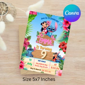 Stitch Birthday Invitation, Lilo And Stitch Birthday Invite, Stitch Birthday Party Invitation Template, Stitch Birthday Girl, Stitch Birthday Invitation Editable Template, Canva Editable Birthday Invitation, Invite Canva Template, Custom Editable Editable Stitch Invitation, Printable Stitch Party Template, Stitch Birthday Girl Canva Edit, Editable Stitch Birthday Invitation, Printable Cute Stitch Party Invite, Stitch & Lilo Girls Birthday Party Invite, Canva Instant Download, Canva Editable
