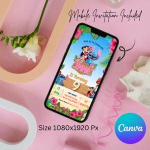 Stitch Birthday Invitation, Lilo And Stitch Birthday Invite, Stitch Birthday Party Invitation Template, Stitch Birthday Girl, Stitch Birthday Invitation Editable Template, Canva Editable Birthday Invitation, Invite Canva Template, Custom Editable Editable Stitch Invitation, Printable Stitch Party Template, Stitch Birthday Girl Canva Edit, Editable Stitch Birthday Invitation, Printable Cute Stitch Party Invite, Stitch & Lilo Girls Birthday Party Invite, Canva Instant Download, Canva Editable