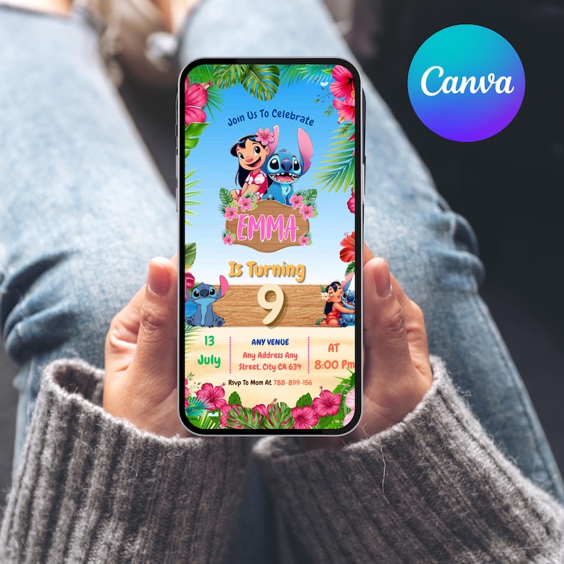 Stitch Birthday Invitation, Lilo And Stitch Birthday Invite, Stitch Birthday Party Invitation Template, Stitch Birthday Girl, Stitch Birthday Invitation Editable Template, Canva Editable Birthday Invitation, Invite Canva Template, Custom Editable Editable Stitch Invitation, Printable Stitch Party Template, Stitch Birthday Girl Canva Edit, Editable Stitch Birthday Invitation, Printable Cute Stitch Party Invite, Stitch & Lilo Girls Birthday Party Invite, Canva Instant Download, Canva Editable