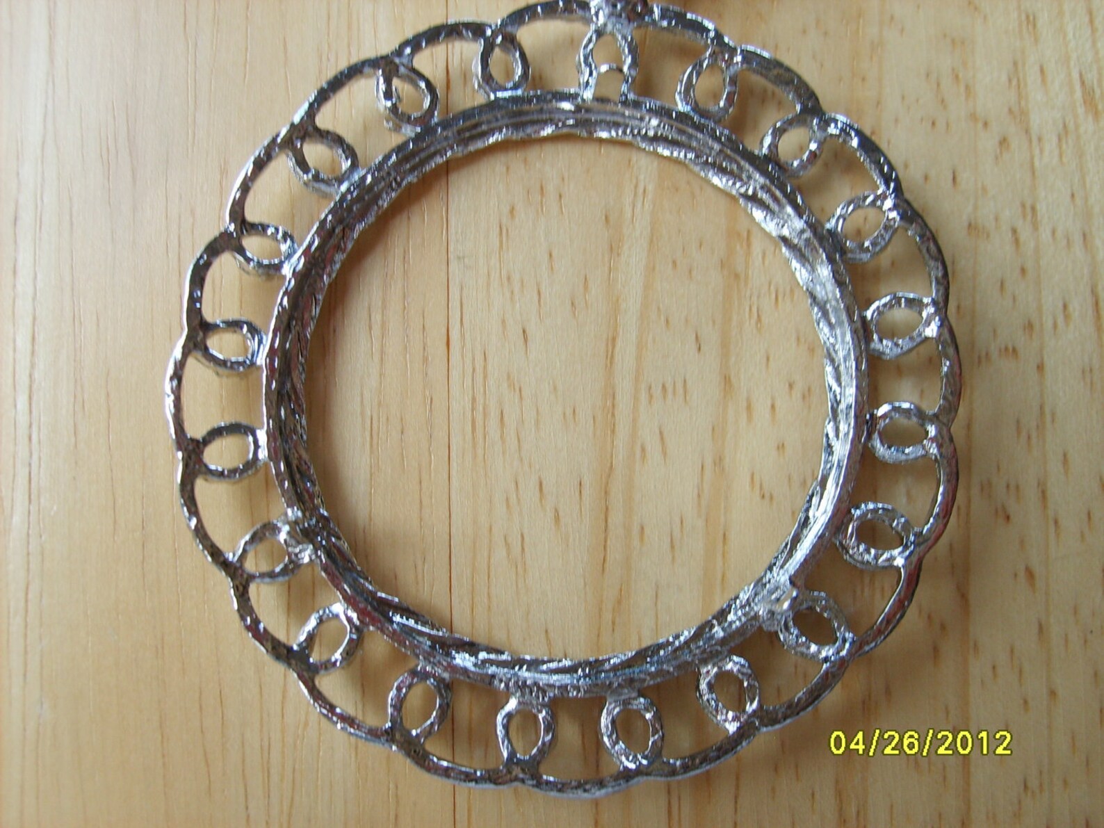 Silver Dollar Bezel Pendant Necklace Costume Jewelry Supplies Etsy