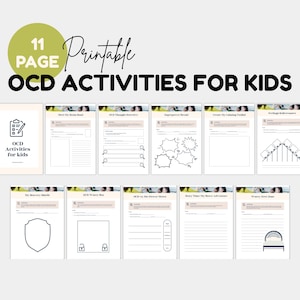 Obsessive Compulsive Disorder Worksheets for Kids Teens Adults ERP