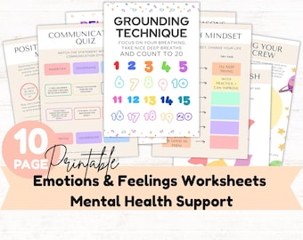 Mental Health Activities for Kids: Coping Skills, Growth Mindset (10 Pages) (PDF Download)
