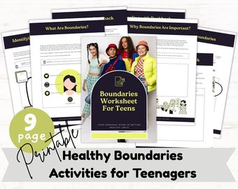 Boundaries Worksheet for Teens: Social Emotional Learning Activities (PDF)