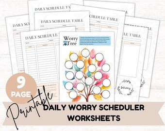 Anxiety Tracker: Worry Scheduler for Kids & Teens (Printable PDF)
